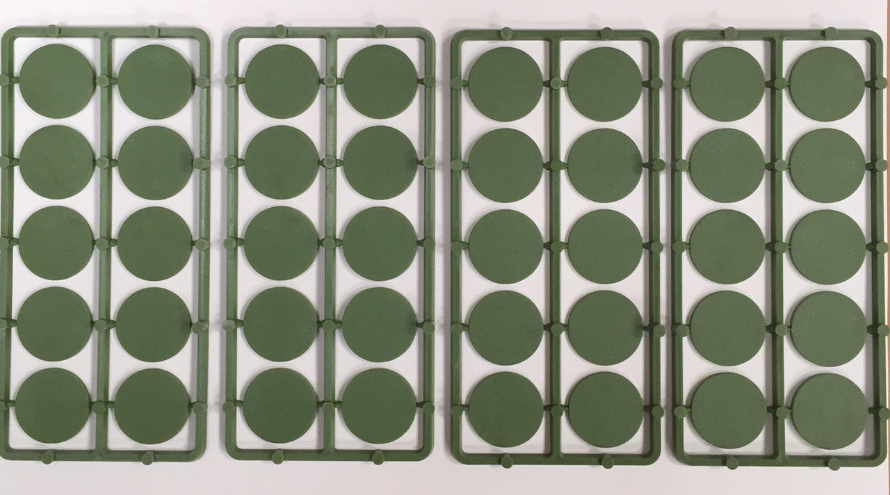 25mm Diameter Wargaming Bases (40 Base Pack)
