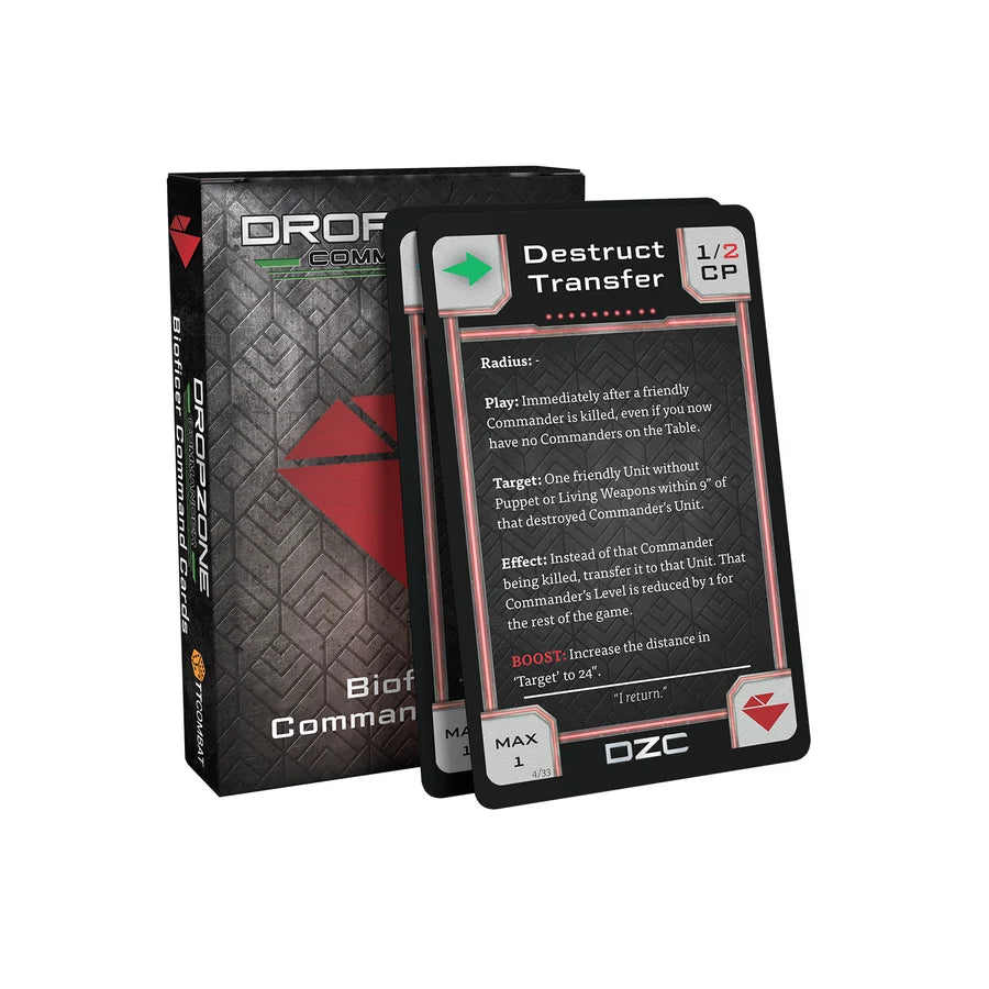 DZC Bioficer Command Cards 2026