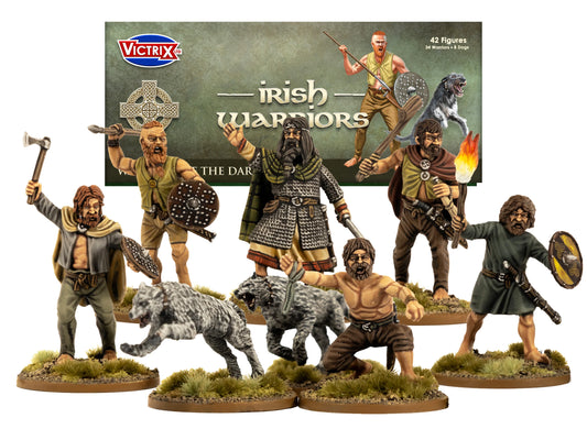 Dark Age Irish & Dogs - 42 Model Set